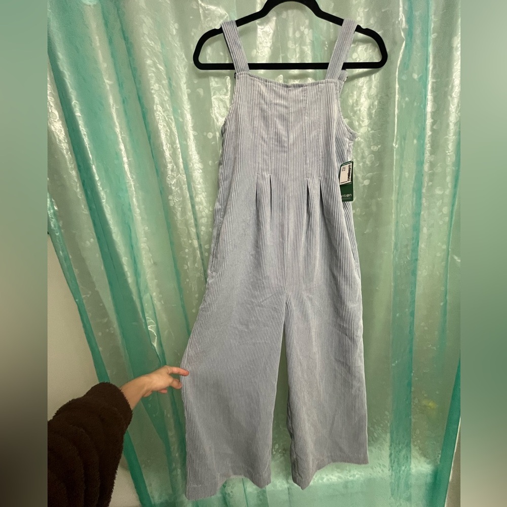 TWIK By Simons Corduroy Baby Blue Jumpsuit, Size XS but fits baggy